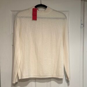 Elegant Sparkle Cream Sweater